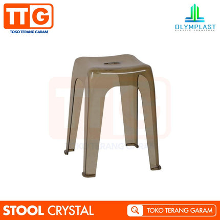 OLYMPLAST - CRYSTAL STOOL Kursi Plastik Baso Transparant