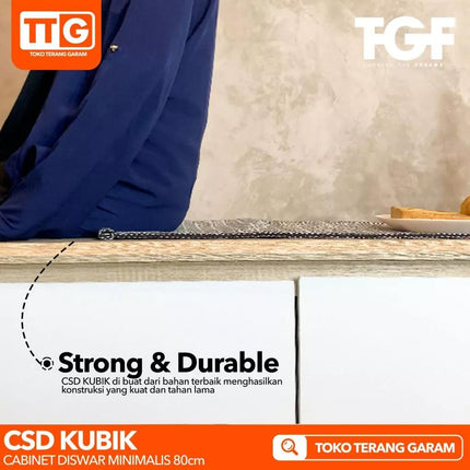 TGF - CSD KUBIK 80 Cabinet / Bufet Serbaguna Minimalis 2 Pintu