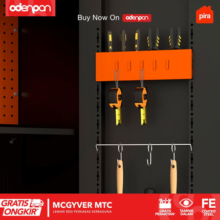 PIRA WORKDESIGN - MCGYVER MTC Lemari Besi Rak Perkakas Alat Pertukangan Serbaguna Minimalis 2 Pintu