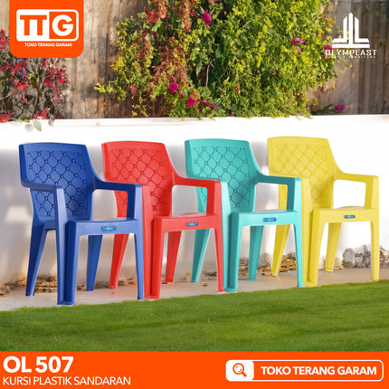 OLYMPLAST - OL 507 Kursi Plastik Sandaran Santai Teras