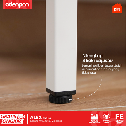 PIRA - ALEX MCH Drawer Cabinet Besi Dengan 4 Laci Susun
