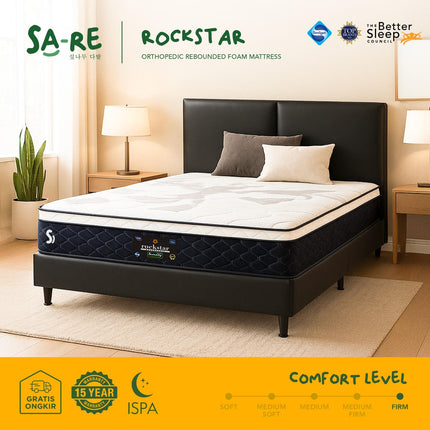 ELITE SERENITY - SET ROCKSTAR Kasur Busa Orthopedic Rebounded Foam Plush Top Kain Knitting