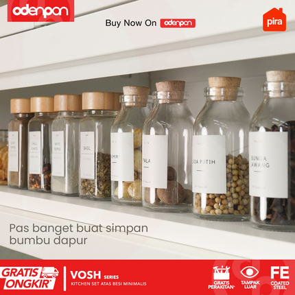 PIRA - VOSH MKCWU Kitchen Set Atas Besi Minimalis Dengan Kaca