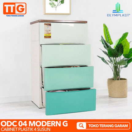 OLYMPLAST - ODC 04 MODERN Drawer Cabinet Plastik Laci 4 Susun