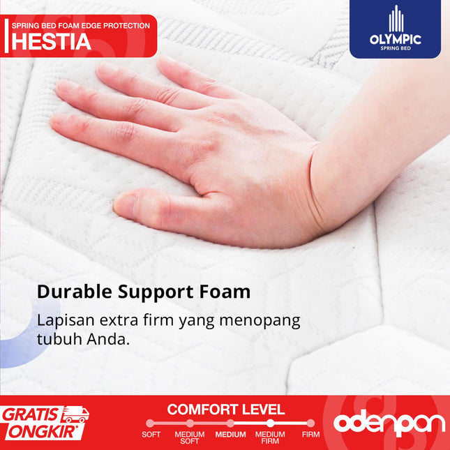 OLYMPIC - SET HESTIA Kasur Spring Bed Mattress Garansi Foam Edge Protection