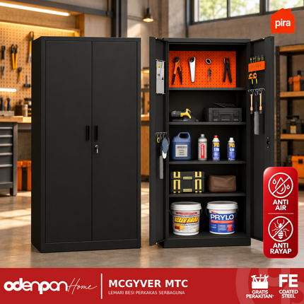 PIRA WORKDESIGN - MCGYVER MTC Lemari Besi Rak Perkakas Alat Pertukangan Serbaguna Minimalis 2 Pintu