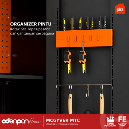 PIRA WORKDESIGN - MCGYVER MTC Lemari Besi Rak Perkakas Alat Pertukangan Serbaguna Minimalis 2 Pintu