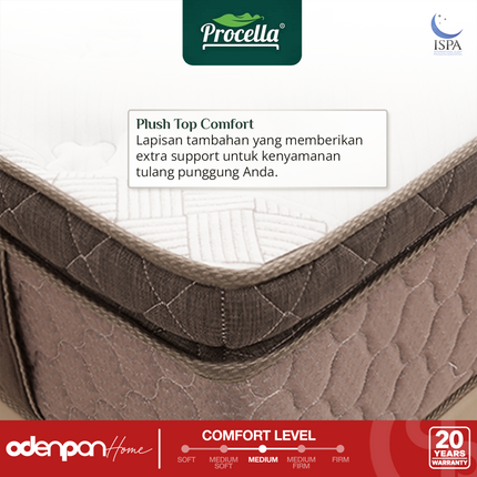 PROCELLA - ACADIA Kasur Pocket Spring Bed Plush Top Comfort