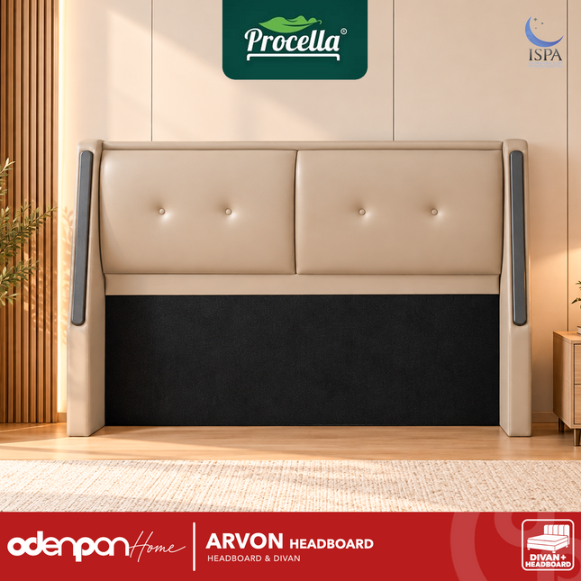 PROCELLA - ARVON Headboard & Divan Kasur Premium Kulit