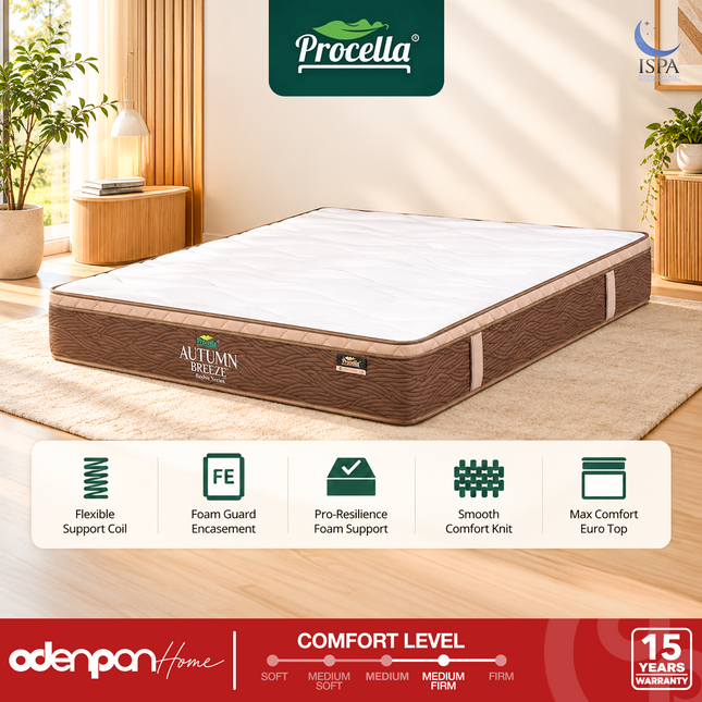 PROCELLA - AUTUMN BREEZE Kasur Spring Bed Max Comfort Euro Top