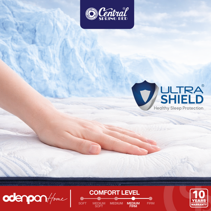 CENTRAL - COOLVIE CLOUD Kasur Spring Bed Pillow Top Cooling Feel Dengan Sense Latex & Foam Encasement