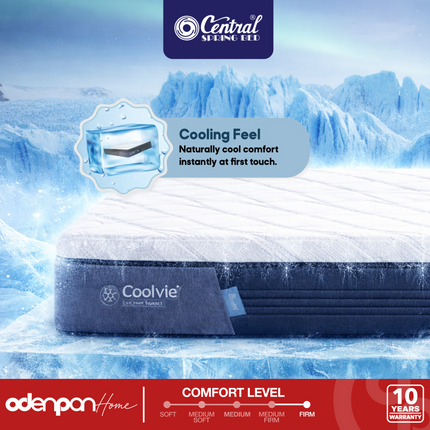 CENTRAL - COOLVIE SMART Kasur Spring Bed Cooling Feel Dengan Sense Latex & Foam Encasement