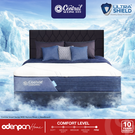 CENTRAL - COOLVIE SMART Kasur Spring Bed Cooling Feel Dengan Sense Latex & Foam Encasement