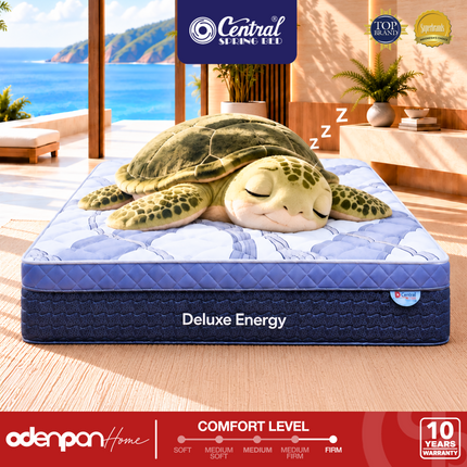 CENTRAL - DELUXE ENERGY Kasur Spring Bed Plush Top Orthopedic Spring System