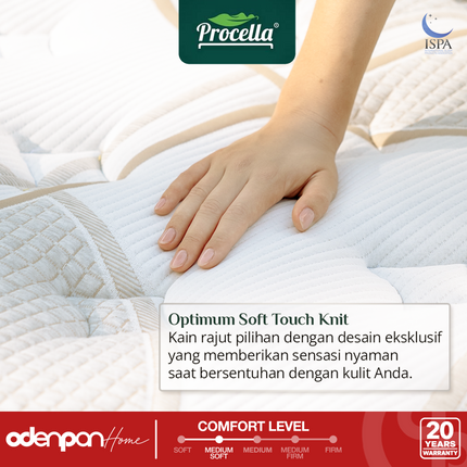 PROCELLA - ELYSIAN Kasur Pocket Spring Bed Euro Pillow Top Latex