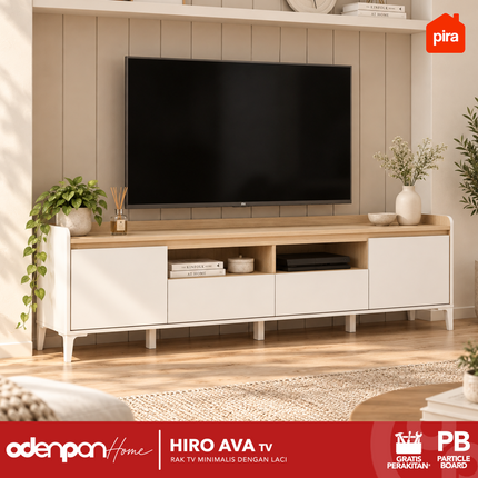 PIRA OX - HIRO AVA TV Meja / Rak TV Dengan Kaki 160 / 200 cm
