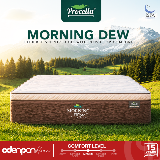 PROCELLA - MORNING DEW Kasur Spring Bed Plush Top Comfort