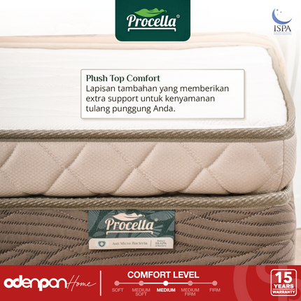 PROCELLA - MORNING DEW Kasur Spring Bed Plush Top Comfort