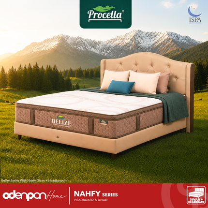 PROCELLA - NAHFY Headboard & Divan Kasur Premium Kulit