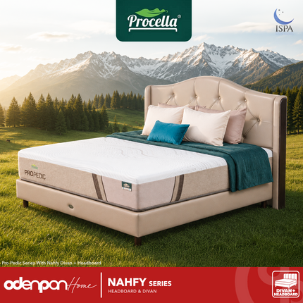 PROCELLA - NAHFY Headboard & Divan Kasur Premium Kulit