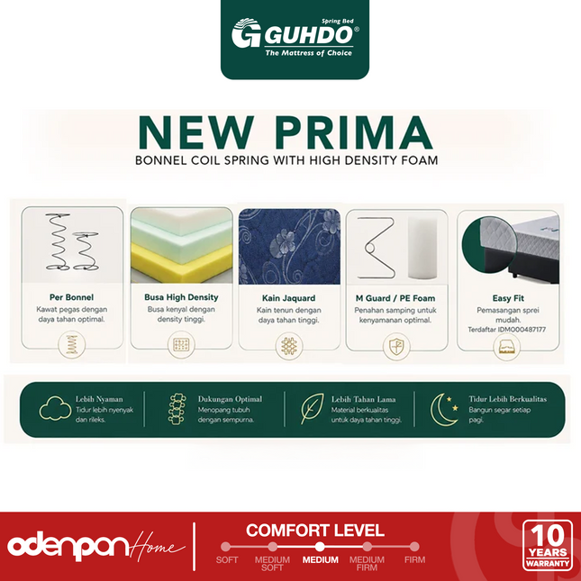 GUHDO - NEW PRIMA 25 Kasur Spring Bed 25 cm