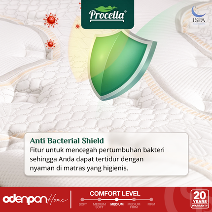 PROCELLA - NOVERA Kasur 3 Zone Pocket Spring Bed With Latex & Memory Foam Euro Pillow Top