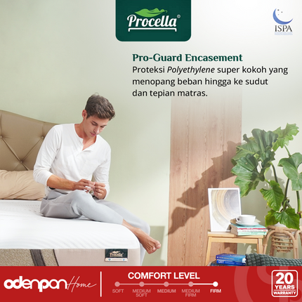 PROCELLA - PRO PEDIC Kasur Orthopedic Pocket Spring Bed With 3 Zone Latex System