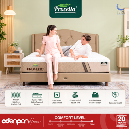 PROCELLA - PRO PEDIC Kasur Orthopedic Pocket Spring Bed With 3 Zone Latex System