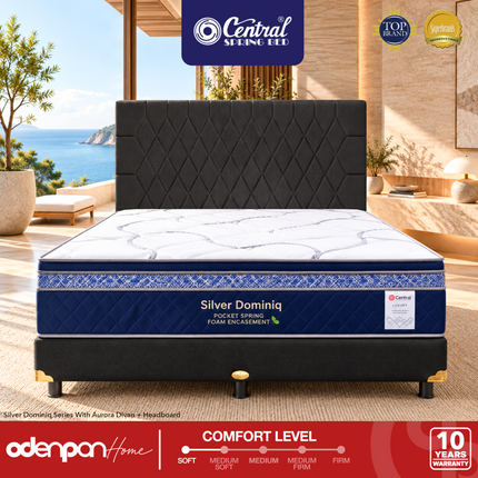 CENTRAL - AURORA Headboard & Divan Kasur Kulit