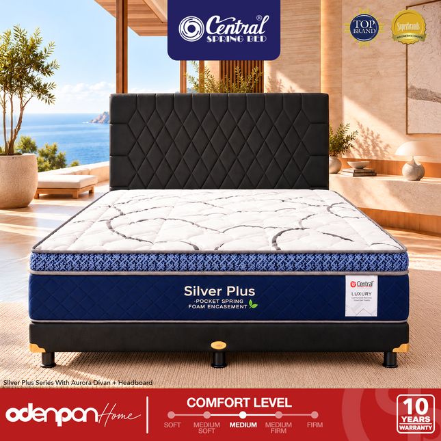 CENTRAL - AURORA Headboard & Divan Kasur Kulit