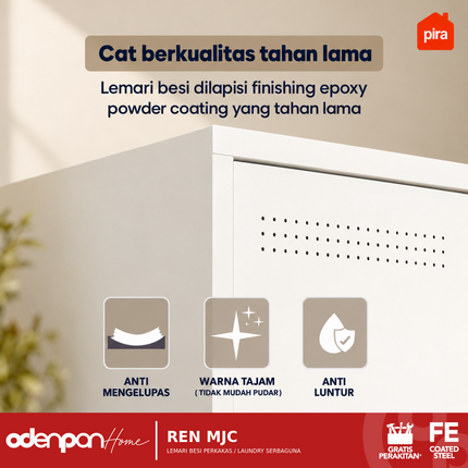 PIRA - REN MJC Lemari Besi Rak Perkakas Laundry Serbaguna Minimalis 1 & 2 Pintu