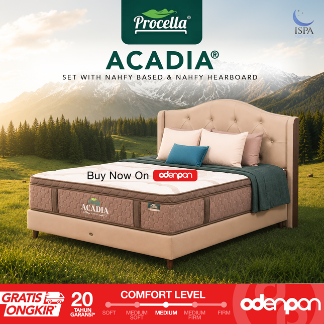 PROCELLA - SET ACADIA Kasur Pocket Spring Bed Plush Top ComfortV