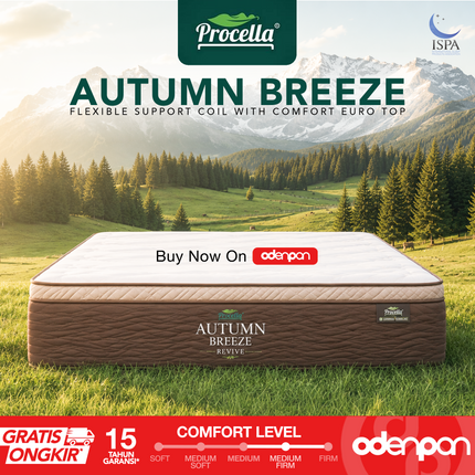 PROCELLA - SET AUTUMN BREEZE Kasur Spring Bed Max Comfort Euro Top