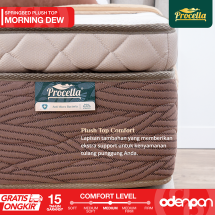 PROCELLA - SET MORNING DEW Kasur Spring Bed Plush Top Comfort