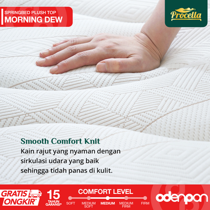 PROCELLA - SET MORNING DEW Kasur Spring Bed Plush Top Comfort