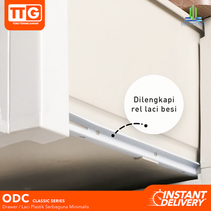 OLYMPLAST - ODC 04 CB Classic Drawer Cabinet Plastik Laci 4 Susun