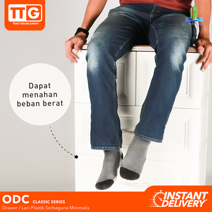 OLYMPLAST - ODC 04 CB Classic Drawer Cabinet Plastik Laci 4 Susun