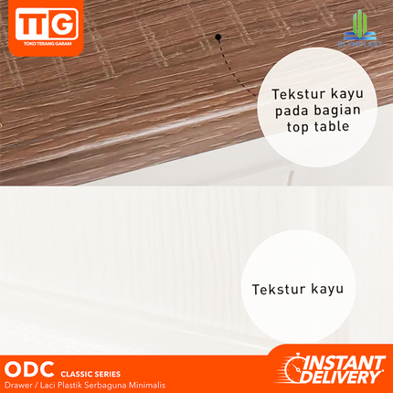 OLYMPLAST - ODC 03 CB Classic Drawer Cabinet Plastik Laci 3 Susun