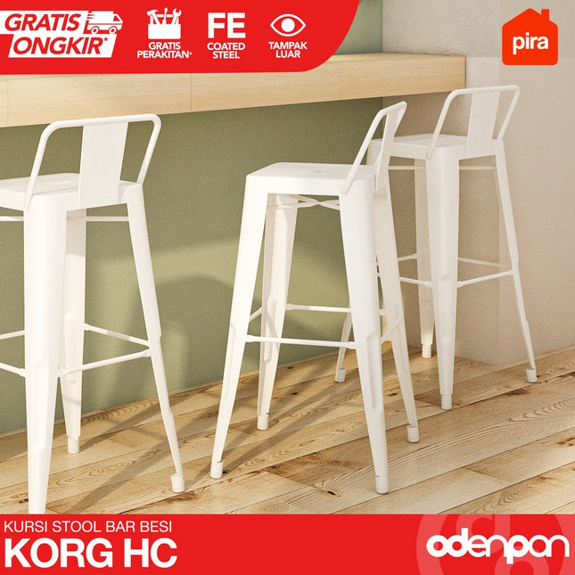 PIRA - KORG HC Kursi Stool Bar Cafe Besi Import Tinggi Outdoor