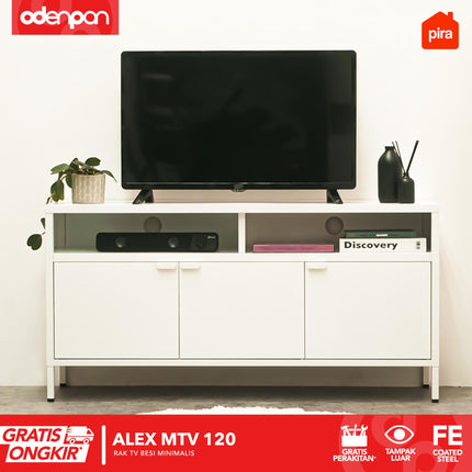 PIRA - ALEX MTV Meja / Rak TV Besi Minimalis Dengan Laci 120 / 150 cm