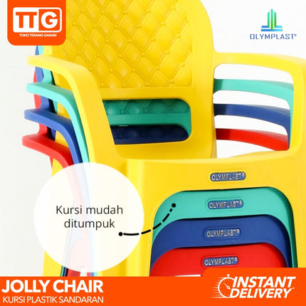 OLYMPLAST - JOLLY Kursi Plastik Sandaran Santai
