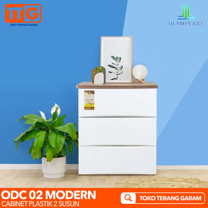 OLYMPLAST - ODC 03 MODERN Drawer Cabinet Plastik Laci 3 Susun