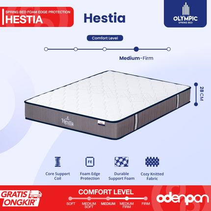 OLYMPIC - HESTIA Kasur Spring Bed Mattress Garansi Foam Edge Protection