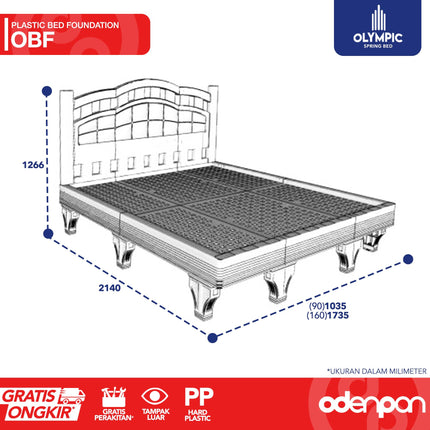 OLYMPLAST - OBF Divan & Sandaran Plastik Foundation Bed