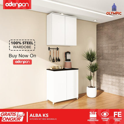 OLYMSTEEL - OKD ALBA Kitchen Set Atas & Bawah / Rak Gantung Dapur