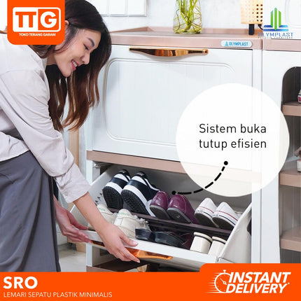 OLYMPLAST - SRO SW Rak Sepatu Plastik Minimalis Tarik 2 & 3 Susun