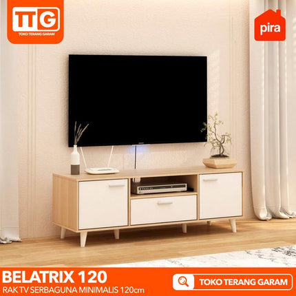 PIRA OX - BELATRIX TV 120 Meja / Rak TV Dengan 2 Pintu & Laci 120 cm