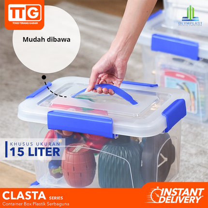 OLYMPLAST - CLASTA Box Container Serbaguna Plastic Bening