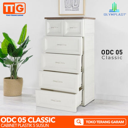 OLYMPLAST - ODC 05 CB Classic Drawer Cabinet Plastik Laci 5 Susun