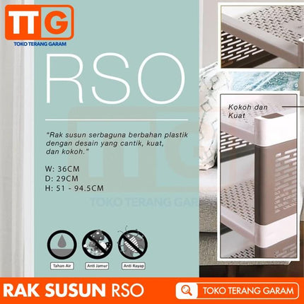 OLYMPLAST - RSO 04 Rak Plastik Serbaguna Dapur Toilet 4 Susun